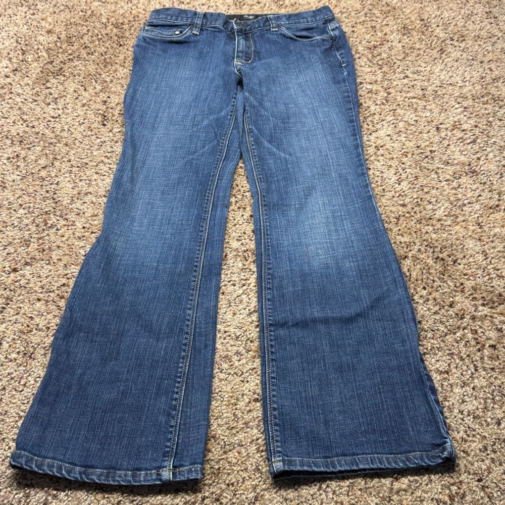 Mossimo Premium Women Medium Wash Bootcut Jeans Blue Denim Size 4 Mid Rise Flare